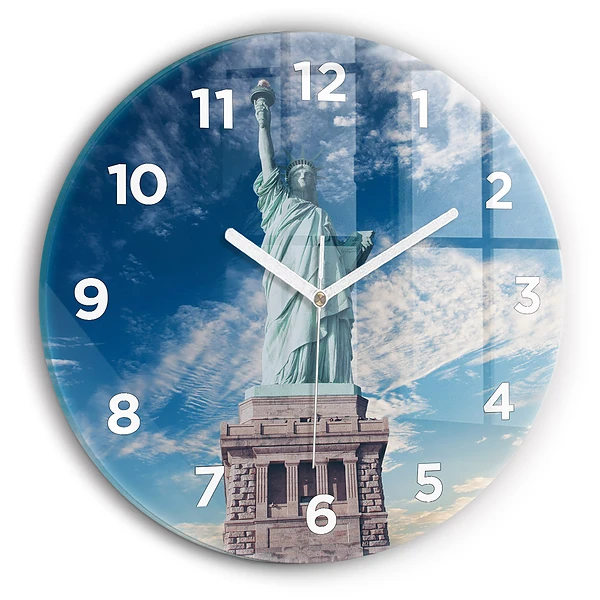 Horloge ronde murale Statue de la Liberté à New York