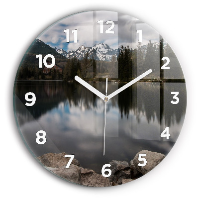 Horloge ronde en verre Hautes Tatras en Slovaquie