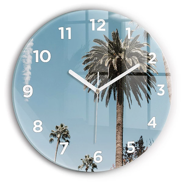 Horloge ronde Palmiers à Los Angeles
