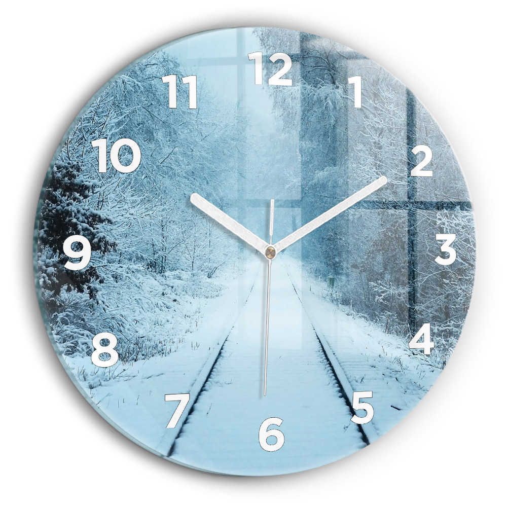 Horloge ronde Cerfs sur la voie ferrée