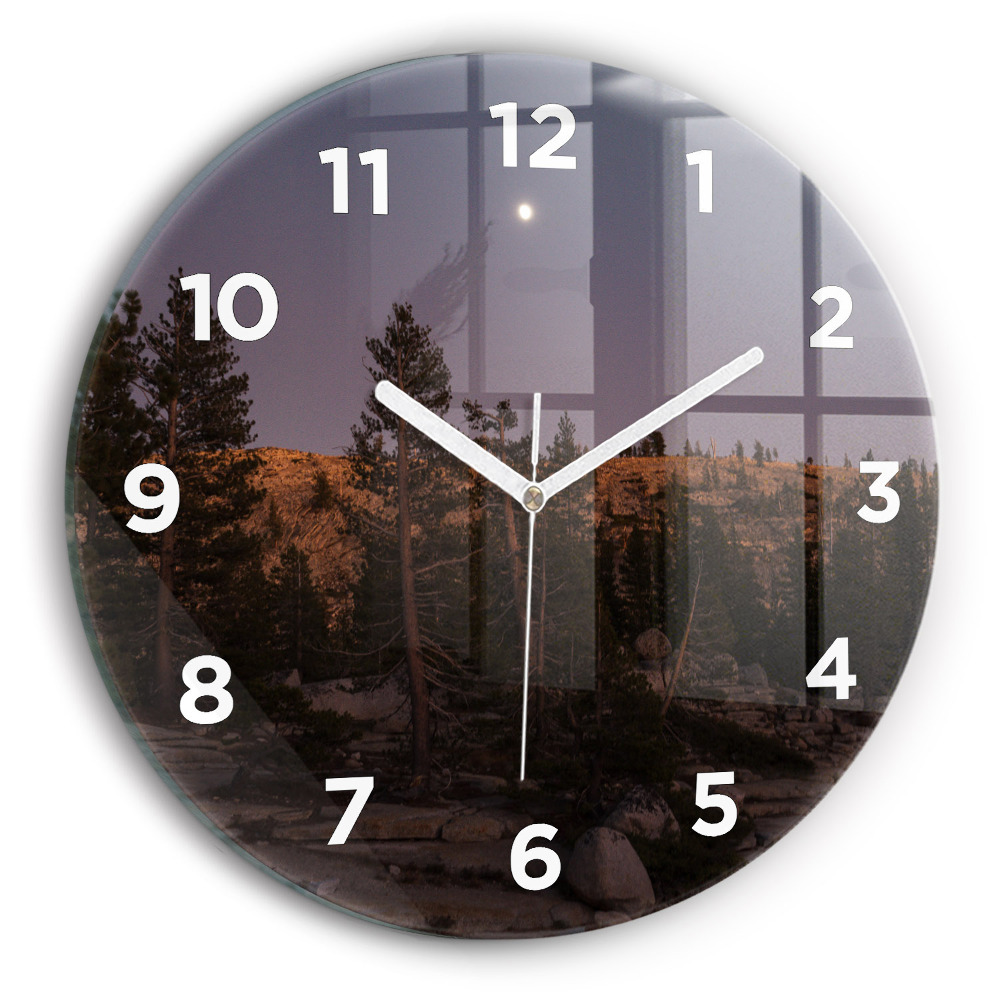 Pendule murale ronde Route caillouteuse de Yosemite