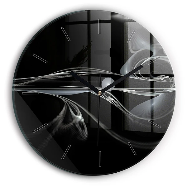 Fumée abstraite Horloge ronde murale