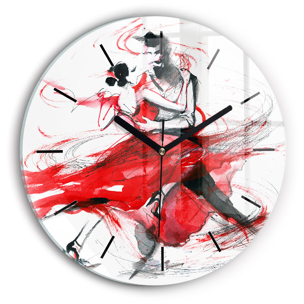 Couple dansant Horloge ronde