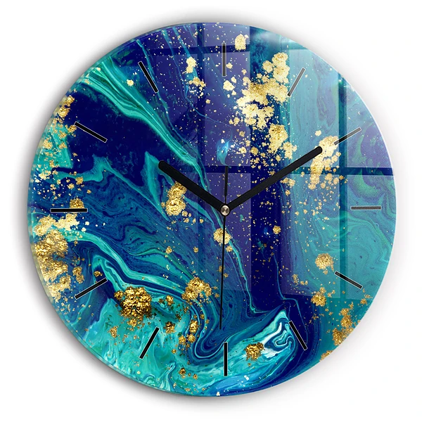 Abstraction moderne Pendule murale ronde