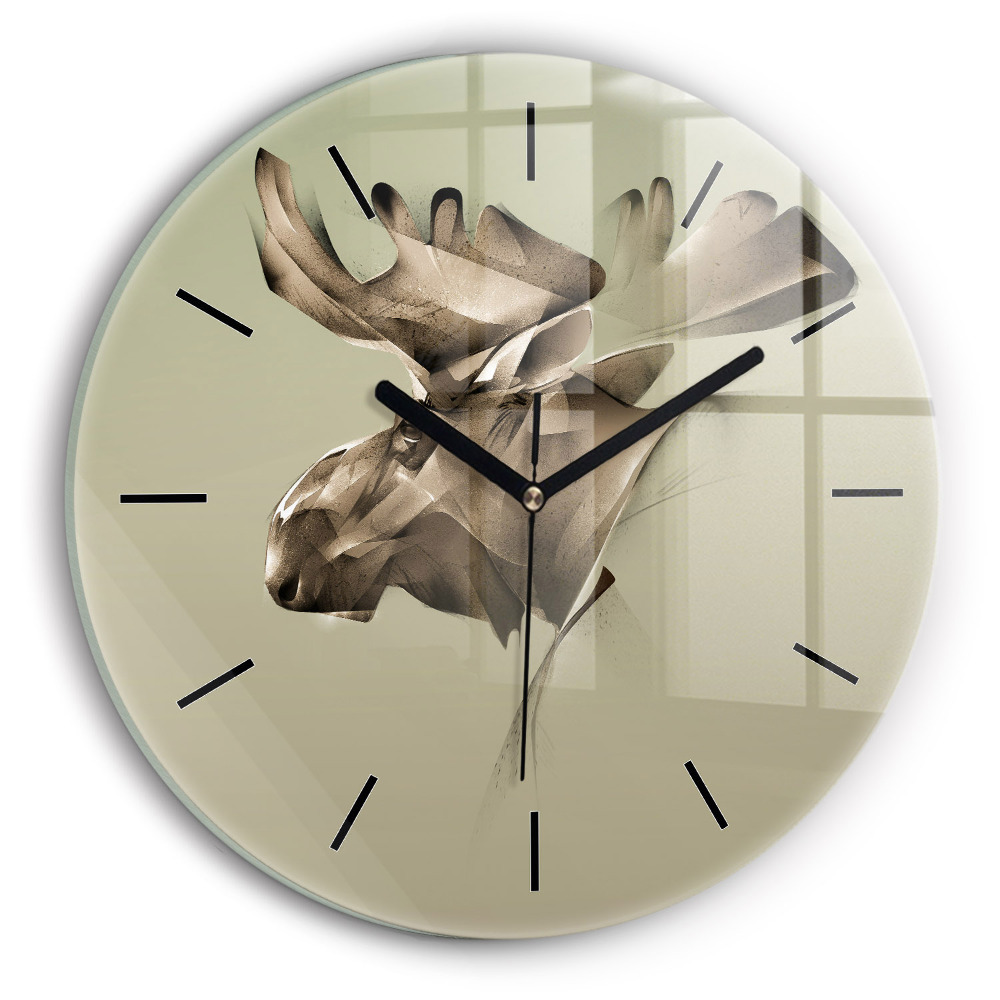 Elan graphique Horloge ronde en verre