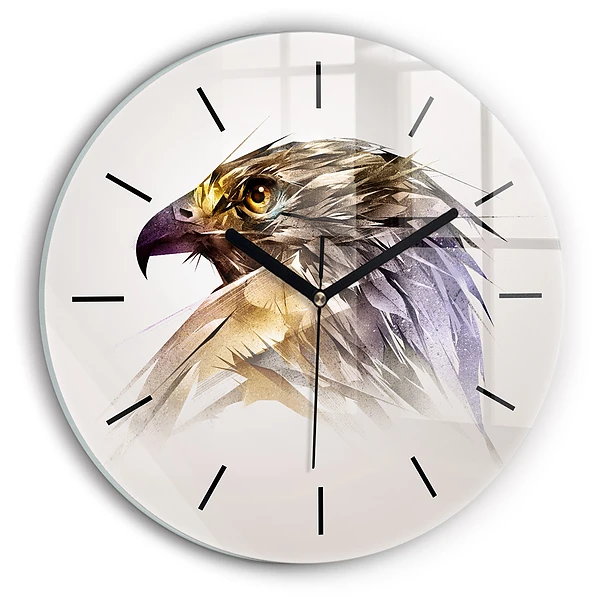 Oiseau de proie Pendule murale ronde