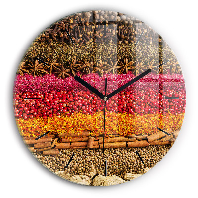 Rangées d'épices Horloge ronde
