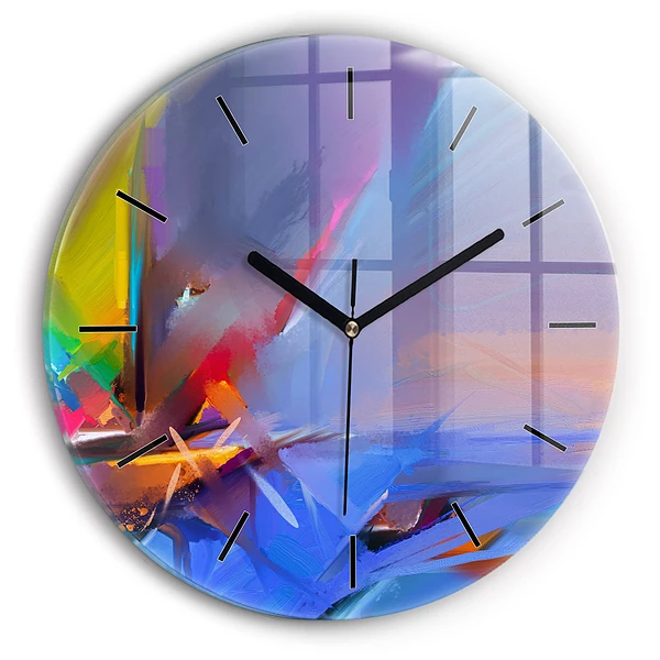 Paysage marin Horloge ronde en verre
