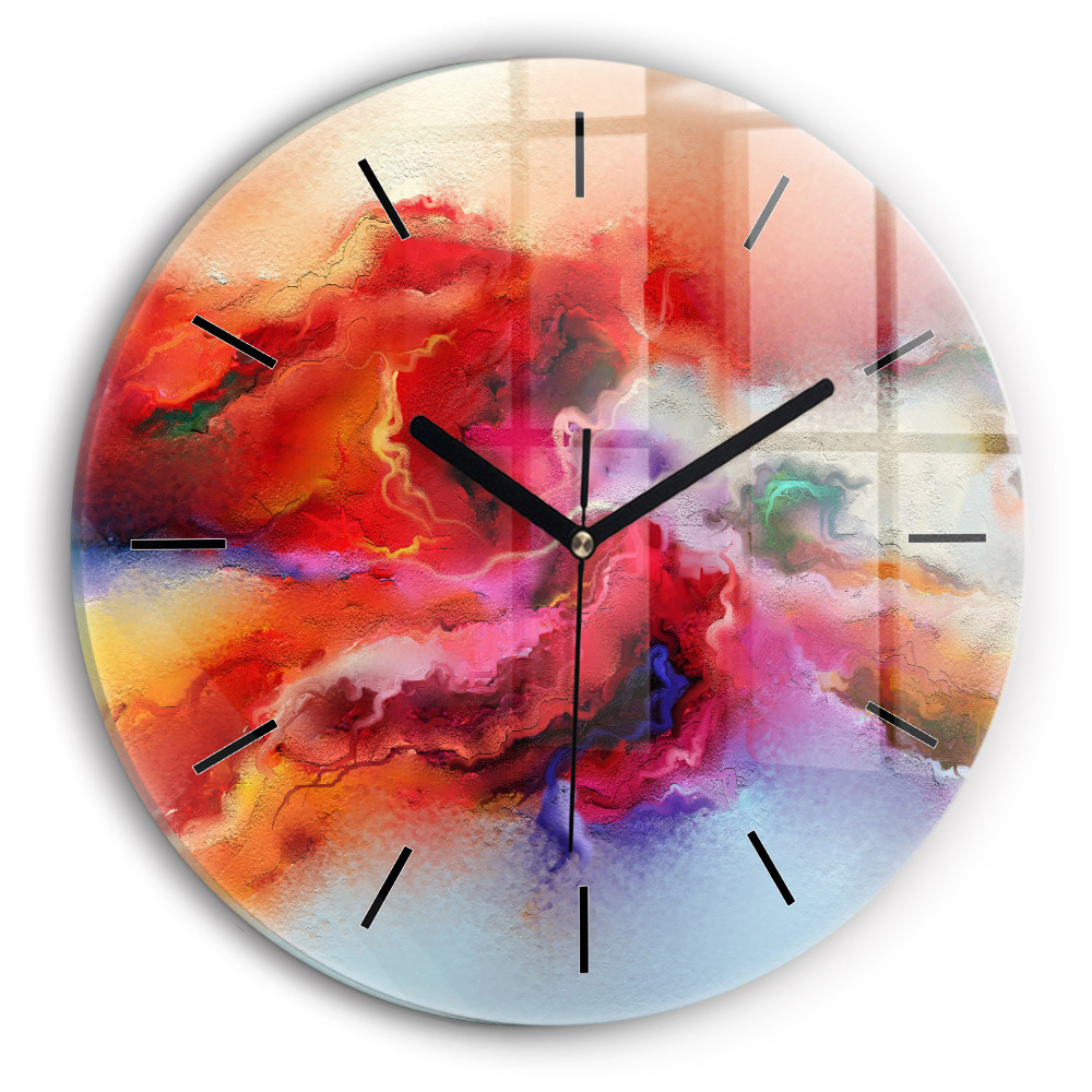 Peinture renversée Horloge ronde