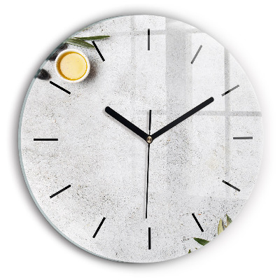 Olives minimalistes Pendule murale ronde
