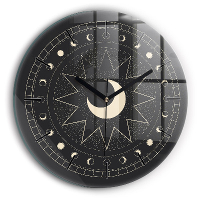 Phases de la lune Horloge ronde murale