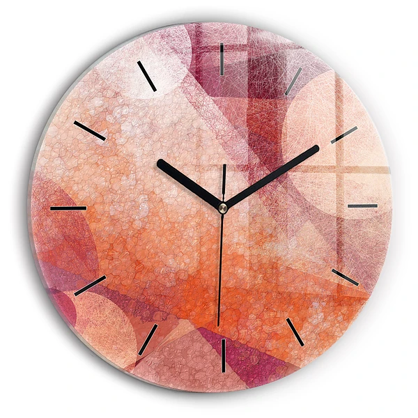 Abstraction géométrique Horloge ronde murale