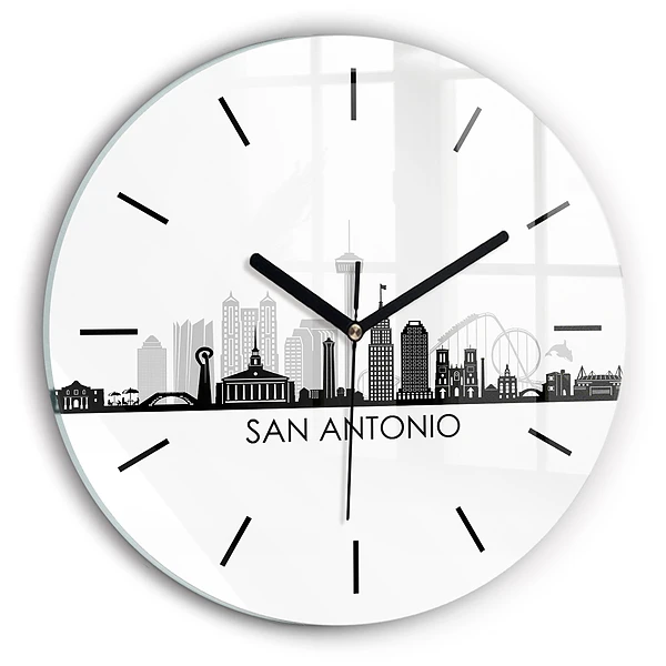 Ville de San Antonio Texas Pendule murale ronde
