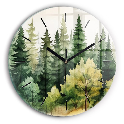 Paysage forestier Horloge ronde