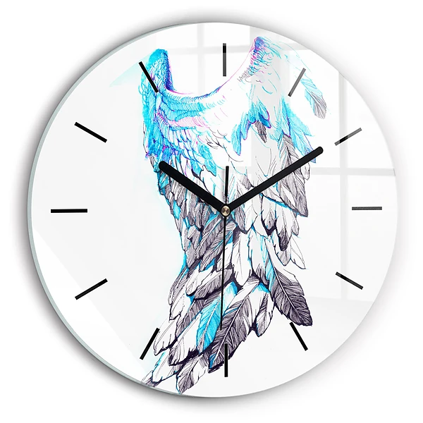 Imitation d'ailes d'oiseaux Horloge ronde murale