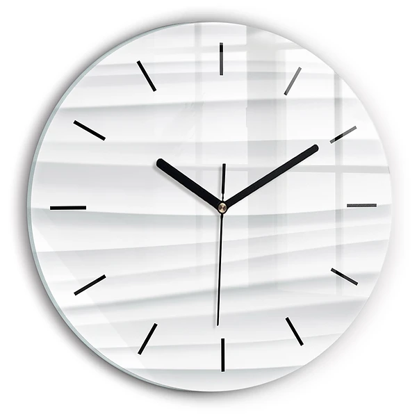 Texture de vagues Horloge ronde en verre