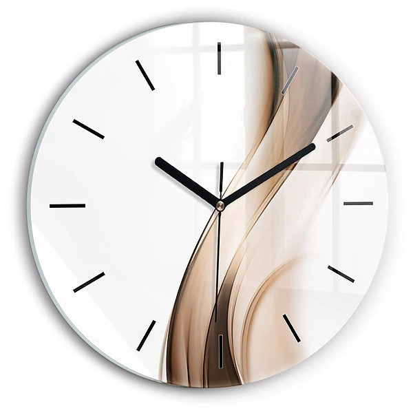 Ligne abstraite Pendule murale ronde