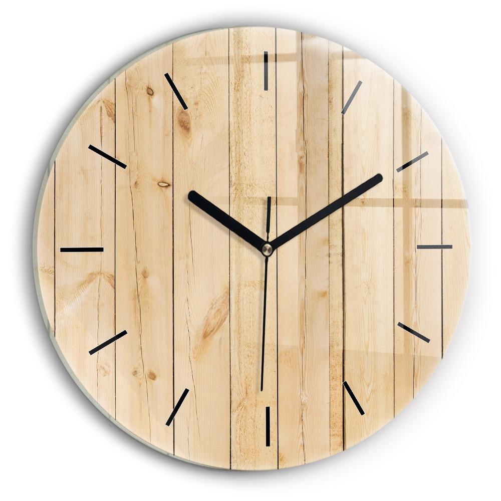 Planches de bois Pendule murale ronde