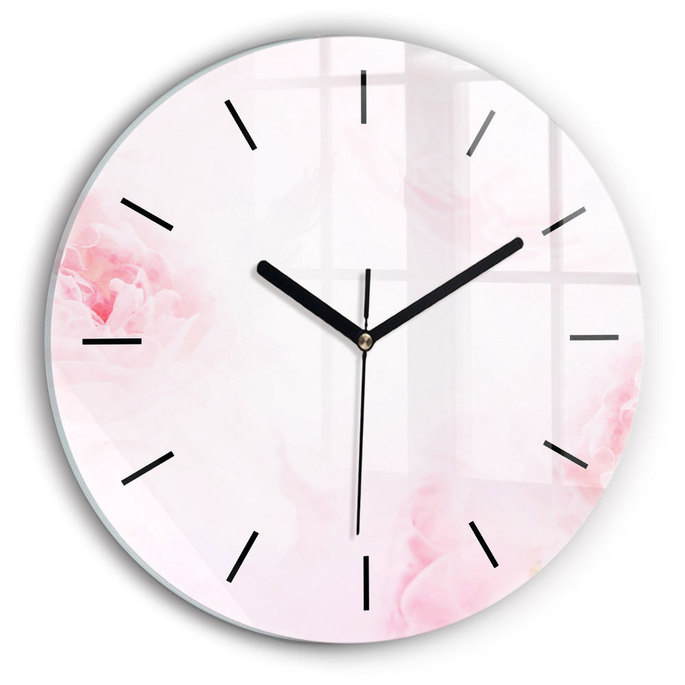 Fleurs en fleurs Pendule murale ronde