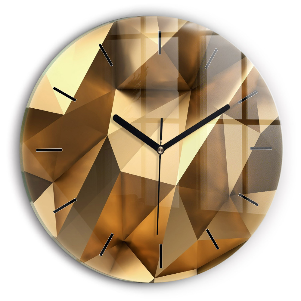 Texture géométrique Horloge ronde murale