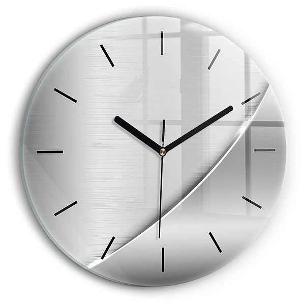 Motif argenté Horloge ronde
