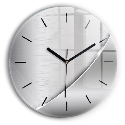 Motif argenté Horloge ronde