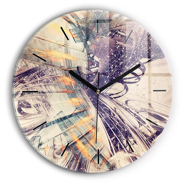 Mécanisme abstrait Horloge ronde murale
