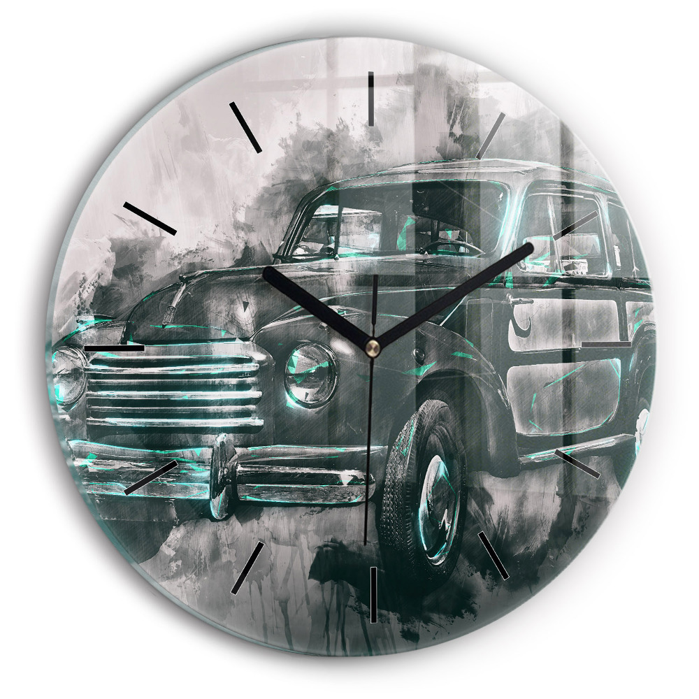 Voiture ancienne Horloge ronde