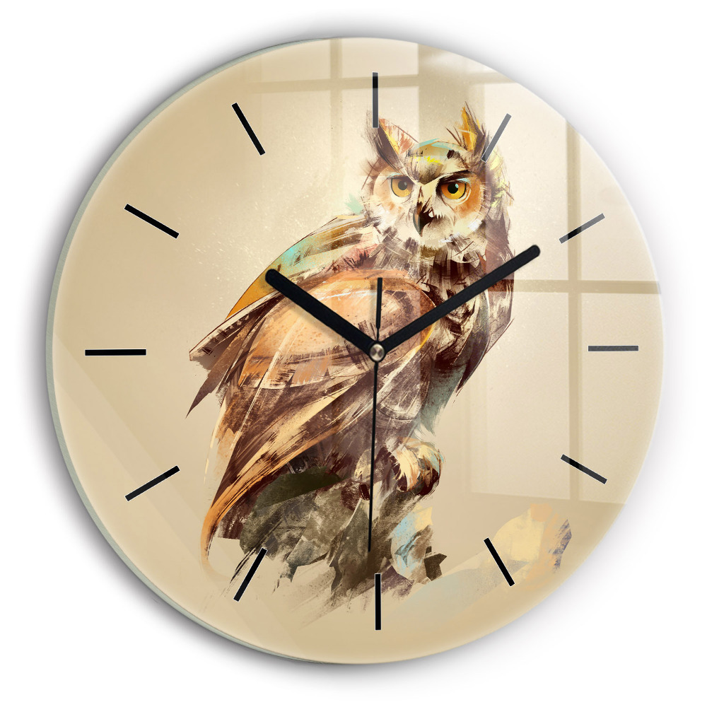 Hibou - un signe de sagesse Horloge ronde murale