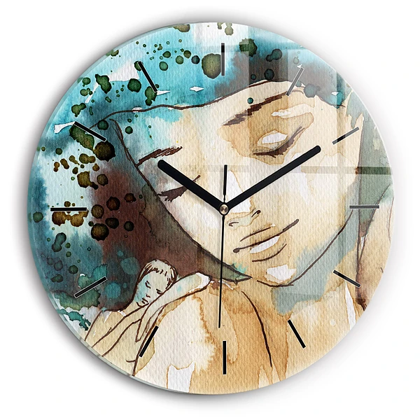 Femme abstraite Horloge ronde