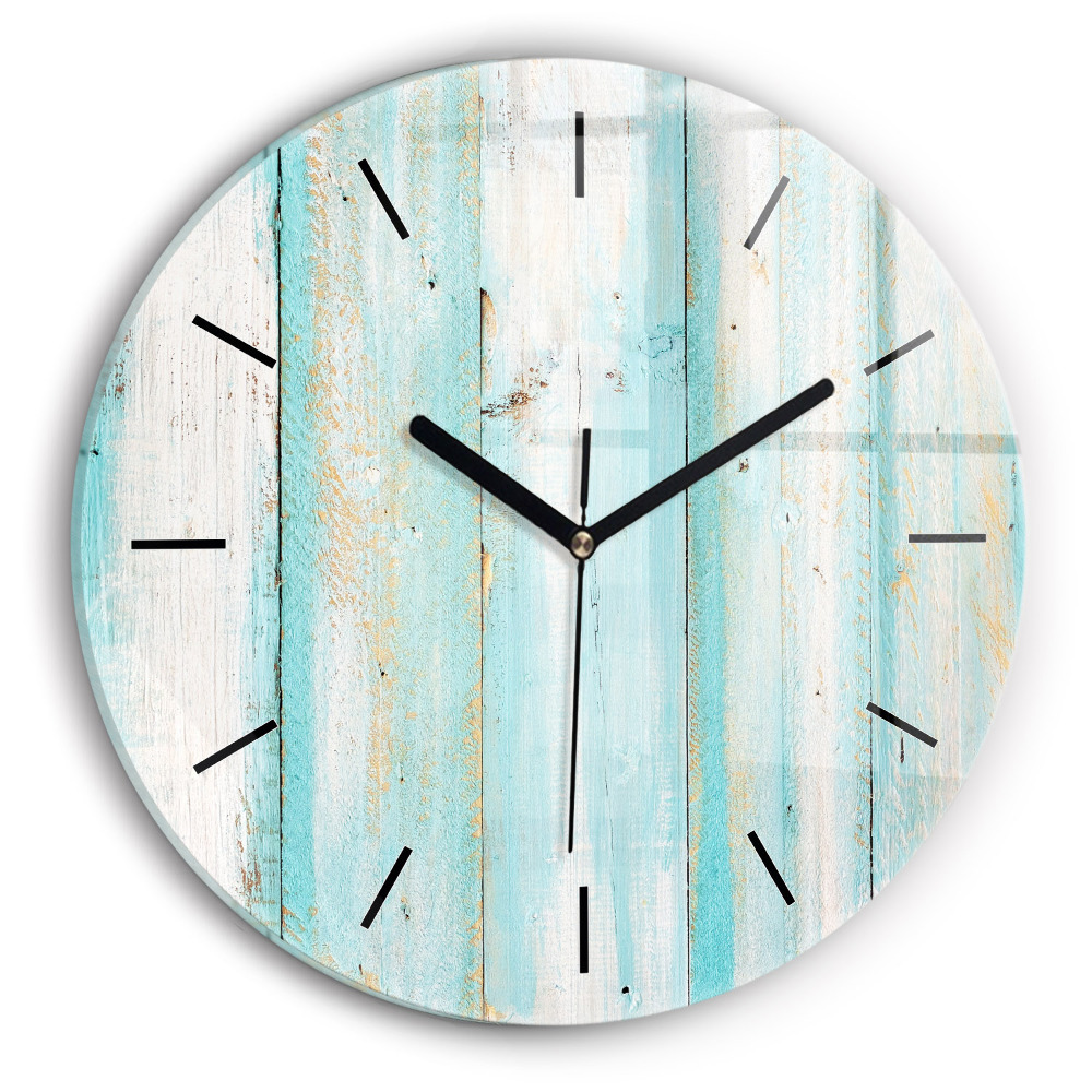Planches bleues Horloge ronde murale