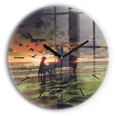 Concert sur la plage Horloge ronde