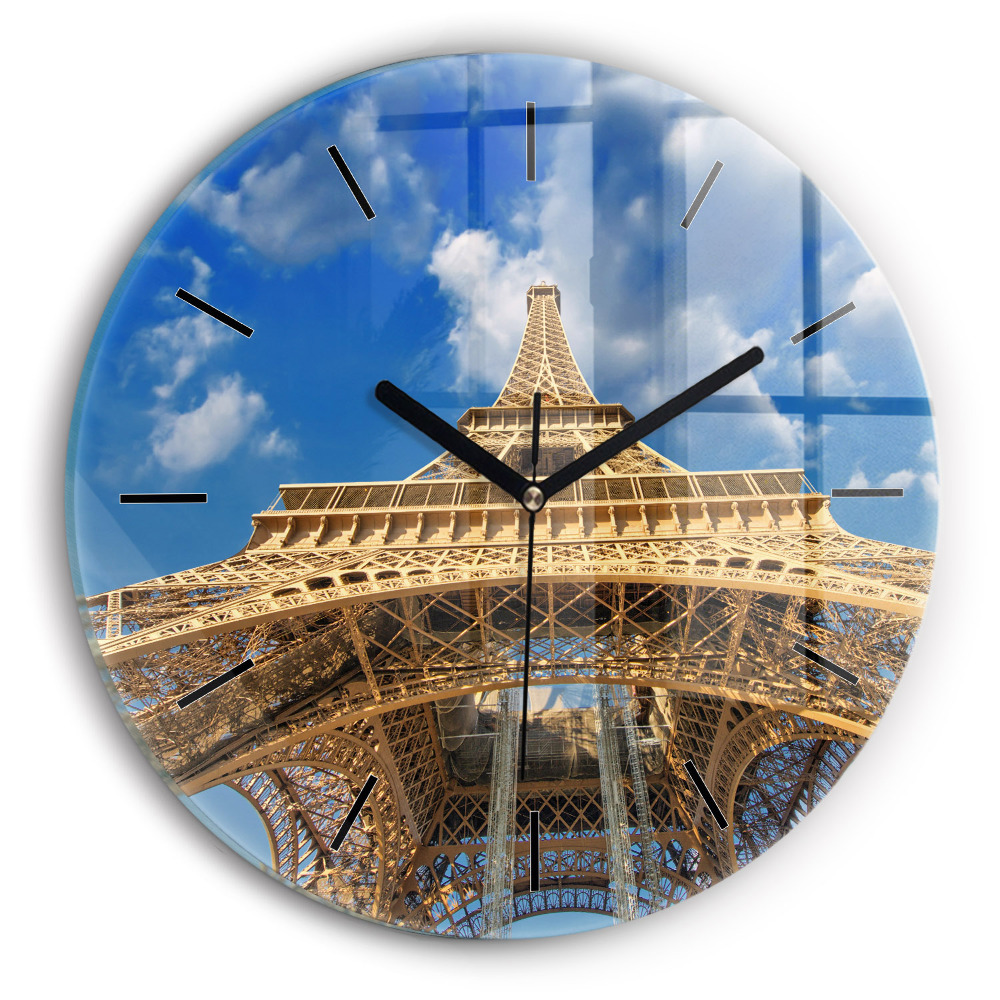 France Tour Eiffel Horloge ronde murale