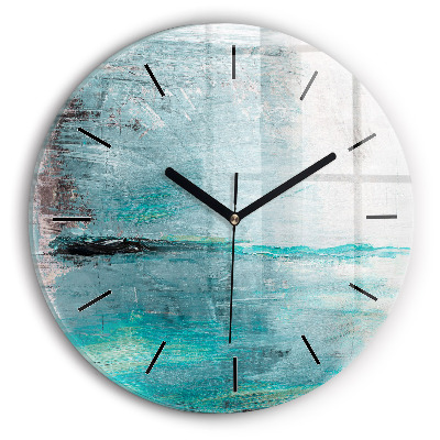 Texture à l'huile abstraite Horloge ronde