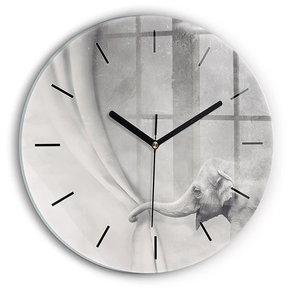 Éléphant Horloge ronde