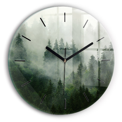 Forêt brumeuse Horloge ronde