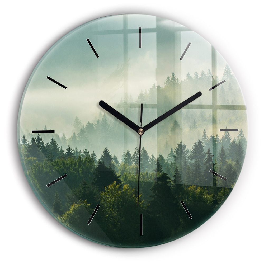 Enfants au lever du soleil Horloge ronde
