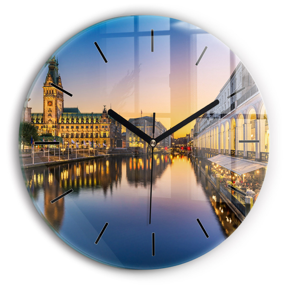 Hôtel de ville de Hambourg Horloge ronde murale