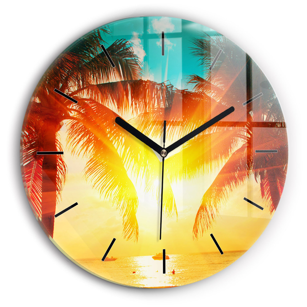 Détente en vacances Horloge ronde murale