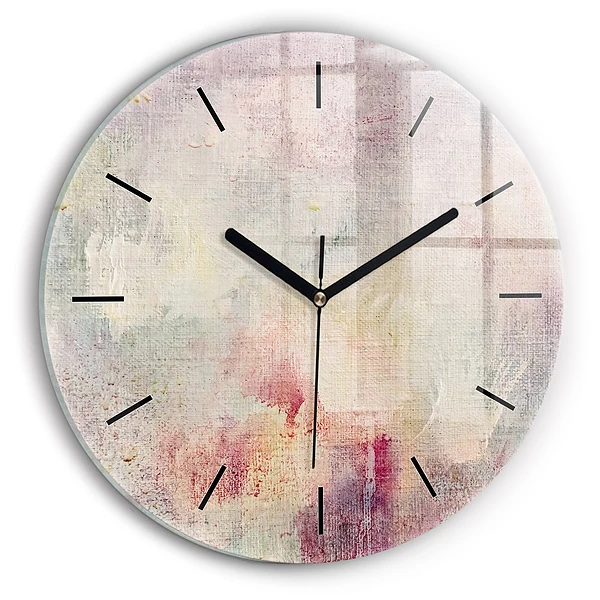 Abstraction peinte Horloge ronde murale