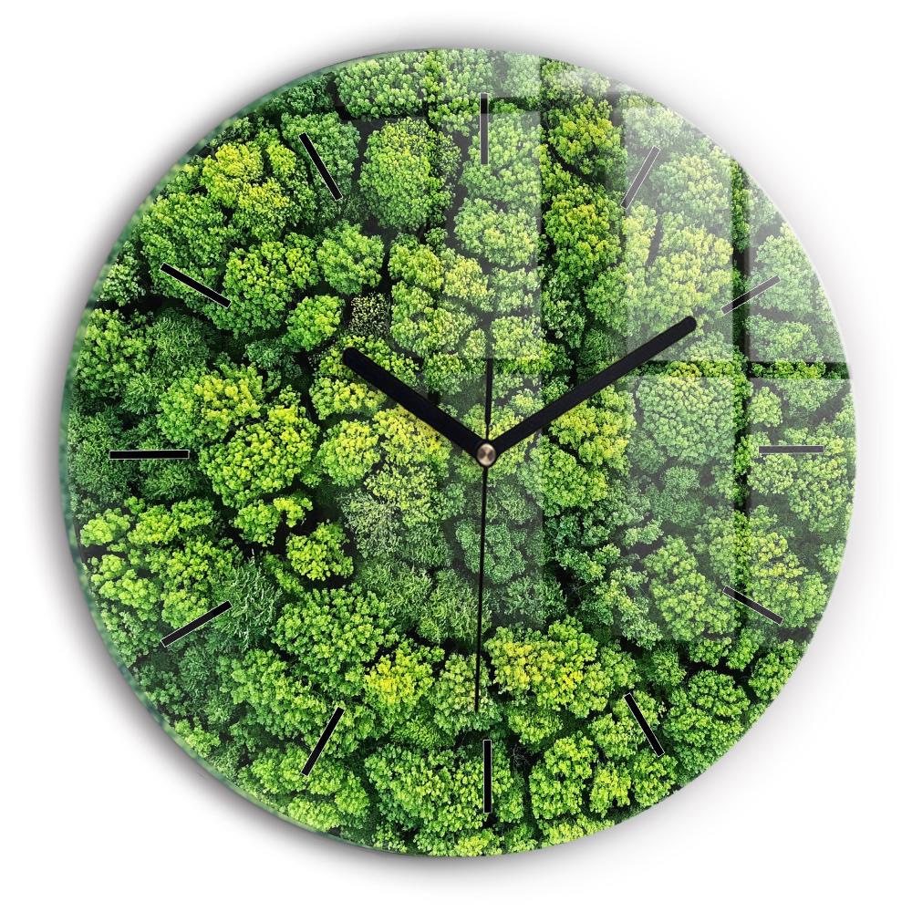 Forêt vue d'en haut Horloge ronde