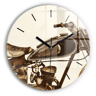 Moto sépia Vintage Horloge ronde