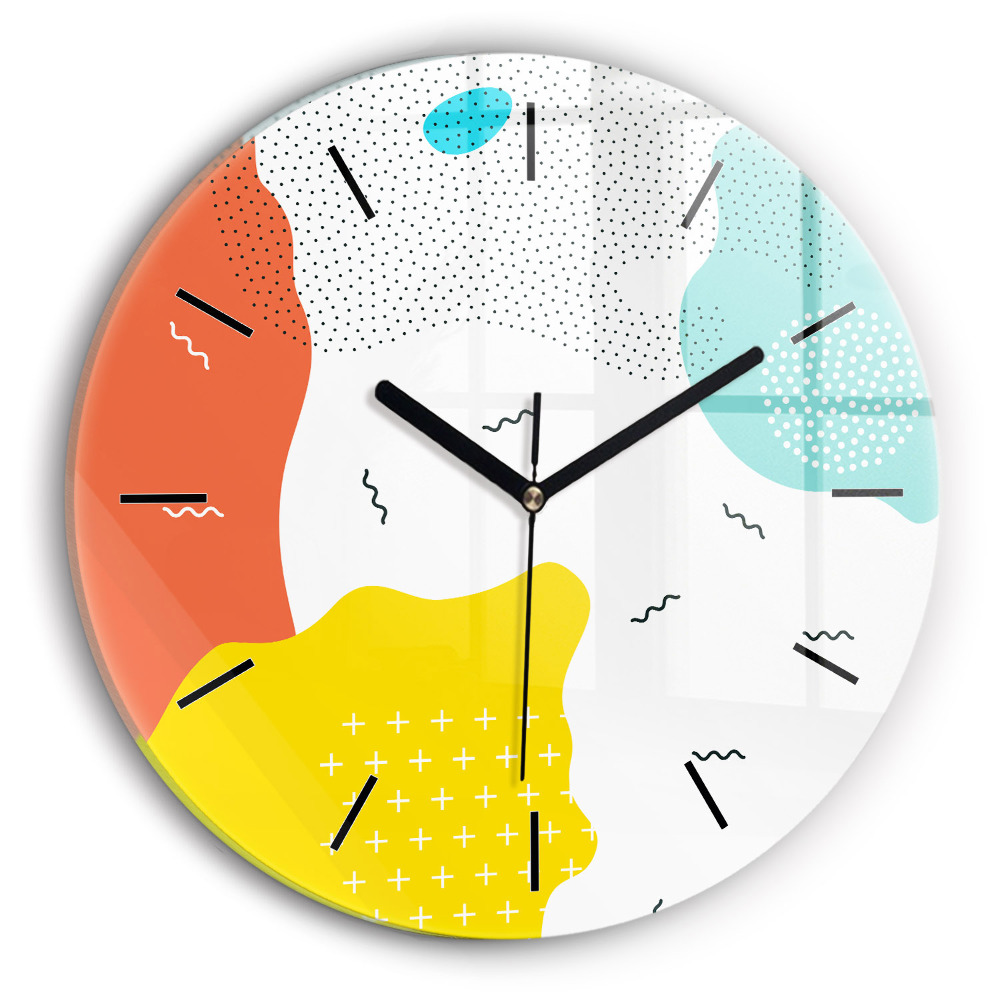 POP abstrait Horloge ronde murale