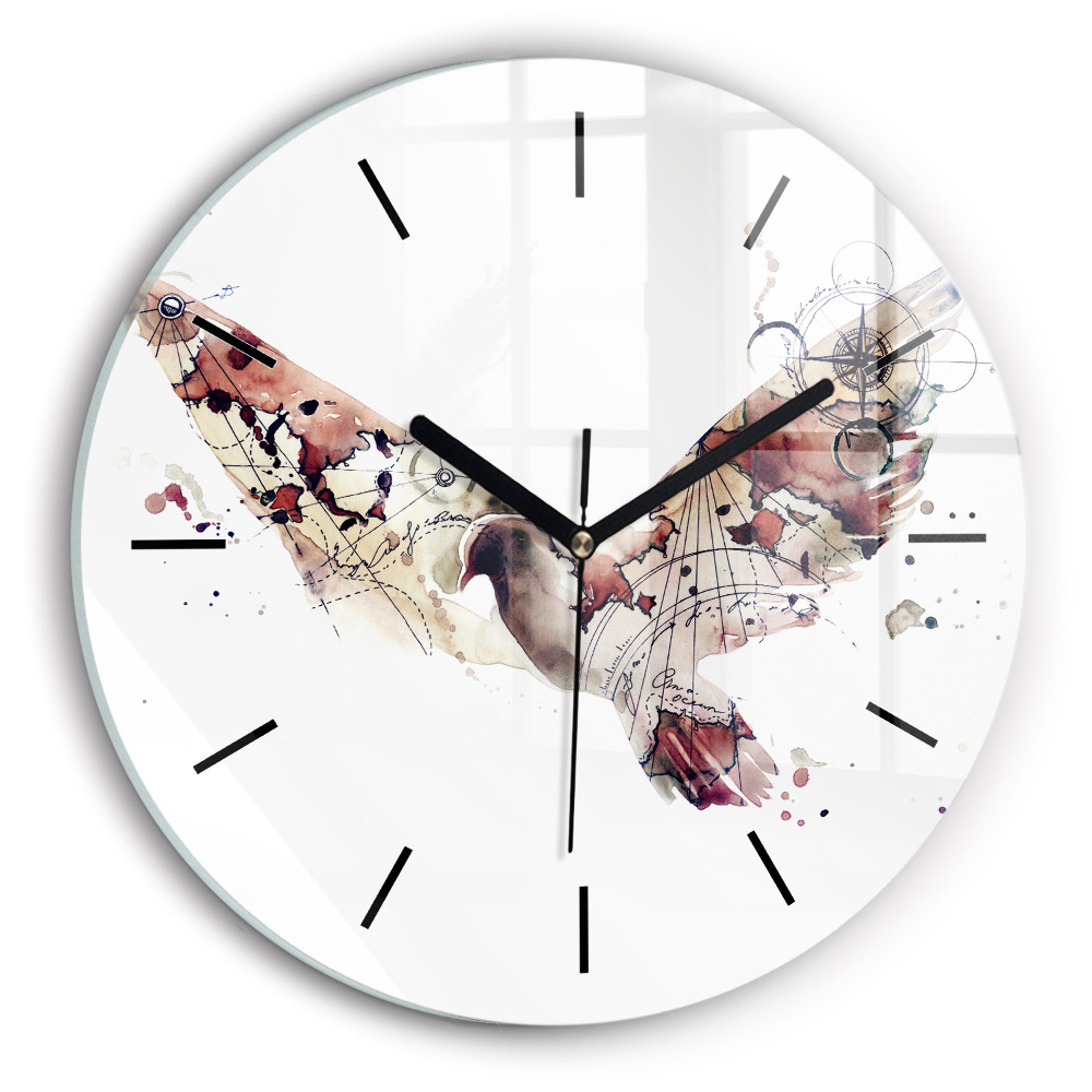 Vue abstraite Horloge ronde murale