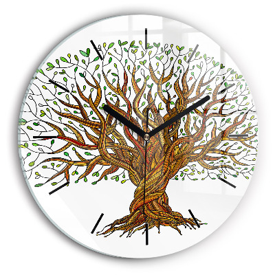 Arbre et racines Horloge ronde