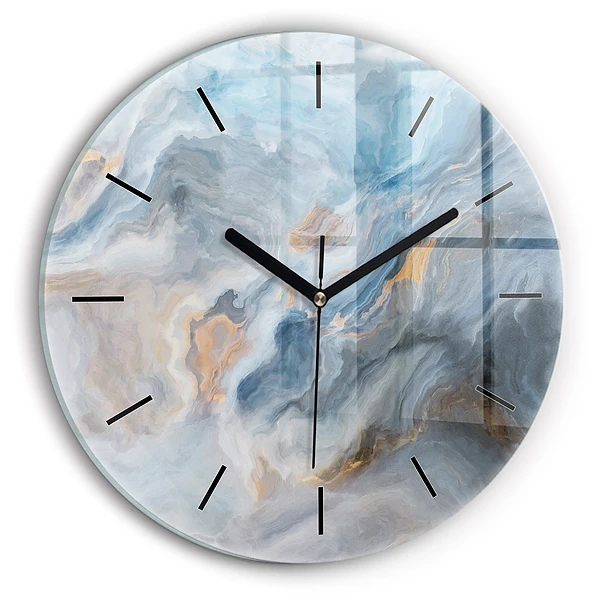 Motif de marbre Horloge ronde murale