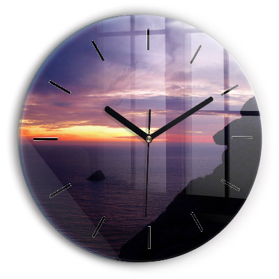 Tête de pierre Horloge ronde