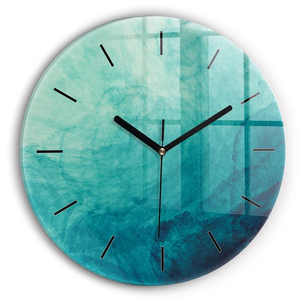 Abstraction en profondeur Pendule murale ronde