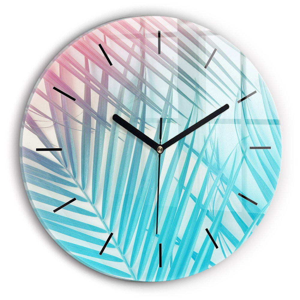 Palmier tropical Horloge ronde murale
