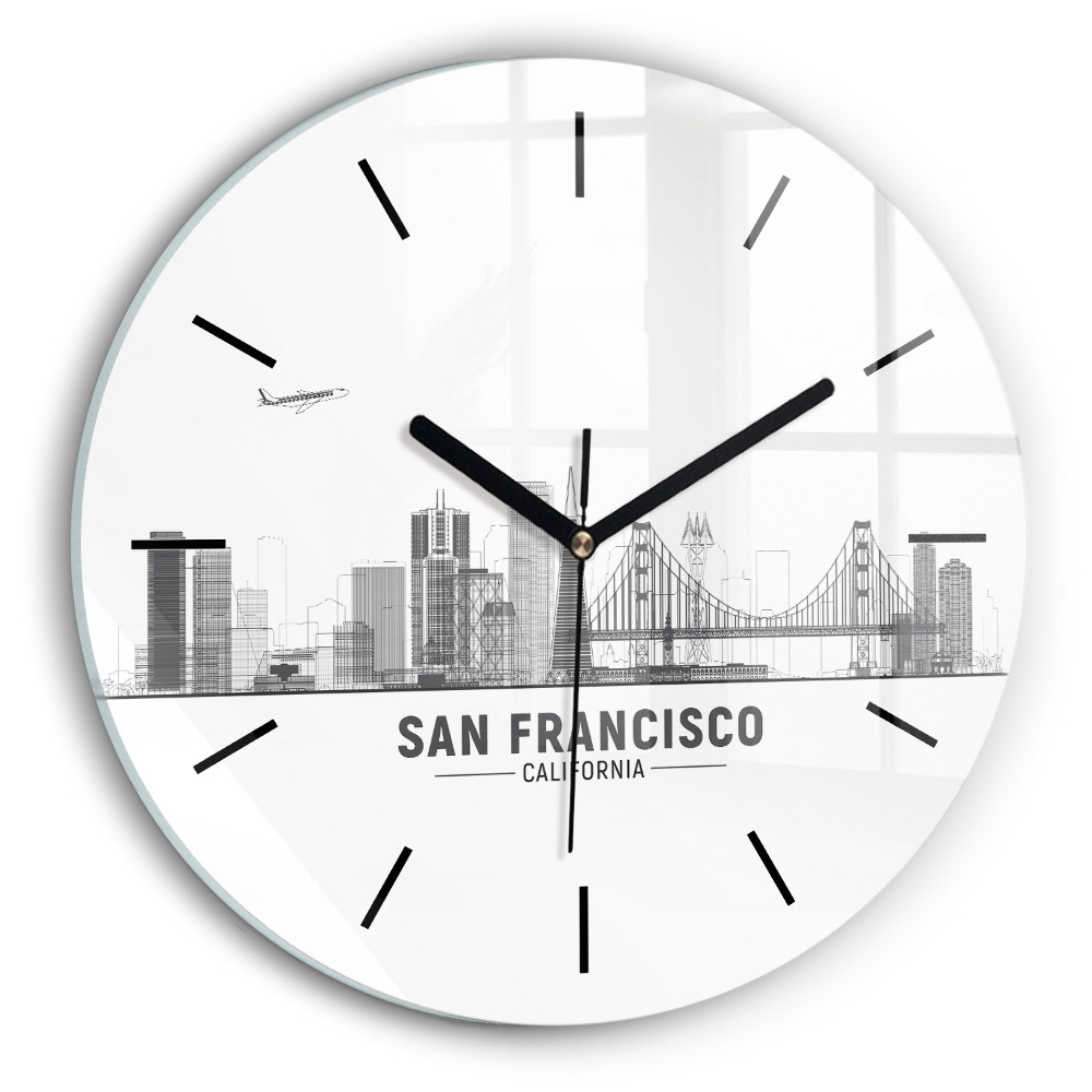 Ligne d'horizon de San Francisco Horloge ronde